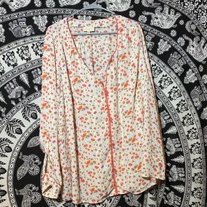 Blouse with flowers